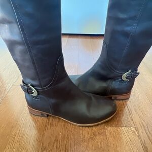 UGG Women Brown Amberlee Boots Sz 6.5 Buckle Riding Equestrian Boho Old Money